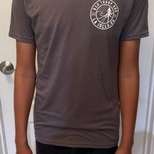 Troop 506 Class B Short Sleeve Gray Shirt - Wave & Tree logo front/back